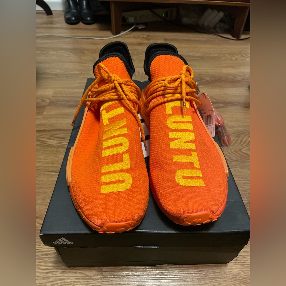 Adidas NMD HU Pharrell Williams Orange Size 14